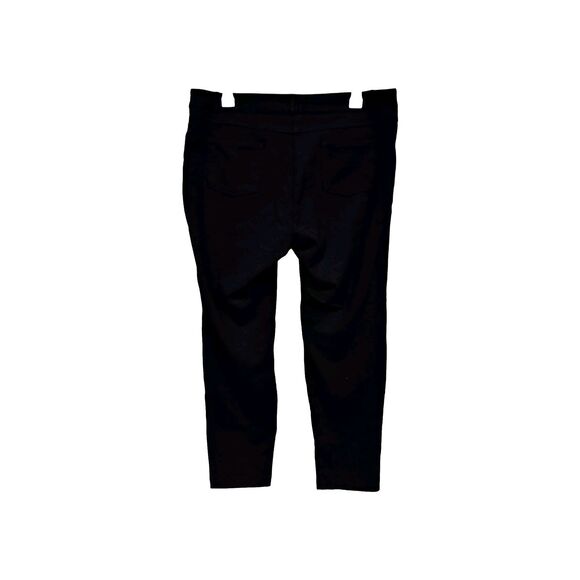 SOHO Apparel Ltd Women 14 Stretch Straight Leg Black Zip Pants 2 Rear Pockets - Picture 9 of 14
